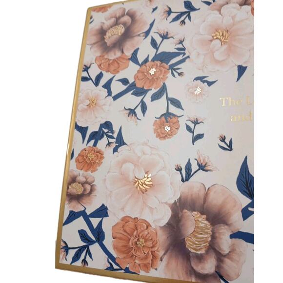 Pooch & Sweetheart STORAGE Box 12.5 x9 Floral Stripes Bible Verse Gift Victorian - Picture 4 of 16